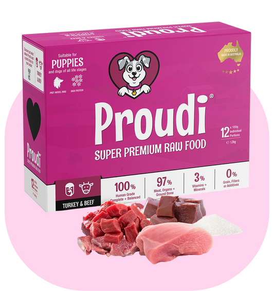 Turkey and Beef Raw Patties for Puppies