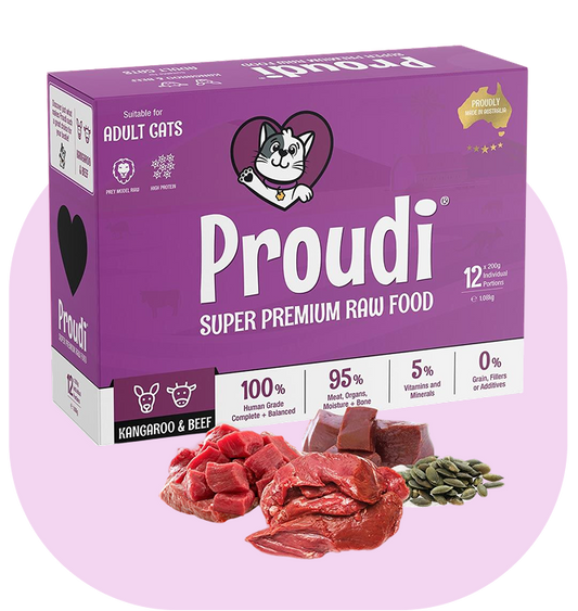 Kangaroo and Beef Raw Patties for Cats