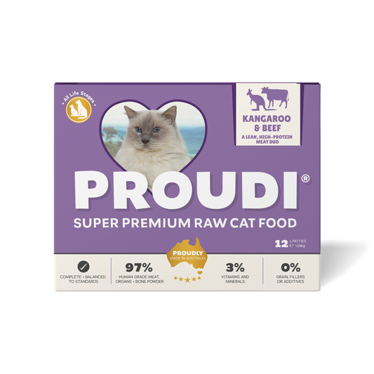 Kangaroo and Beef Raw Patties for Cats