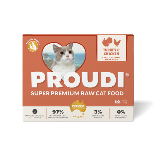 Turkey and Chicken Raw Patties for Cats
