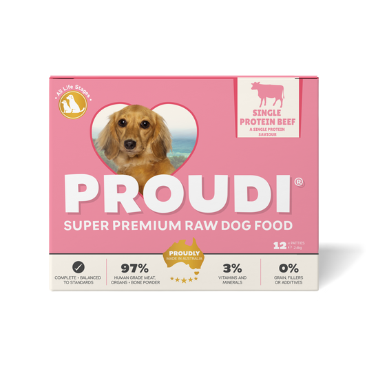 Single Protein Raw Beef Patties for Dogs