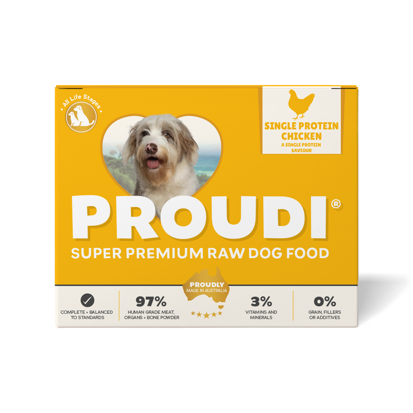 Single Protein Chicken Raw Patties for Dogs