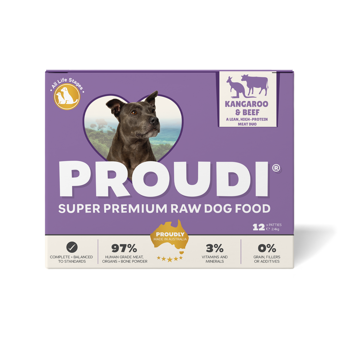 Kangaroo & Beef Raw Patties for Dogs