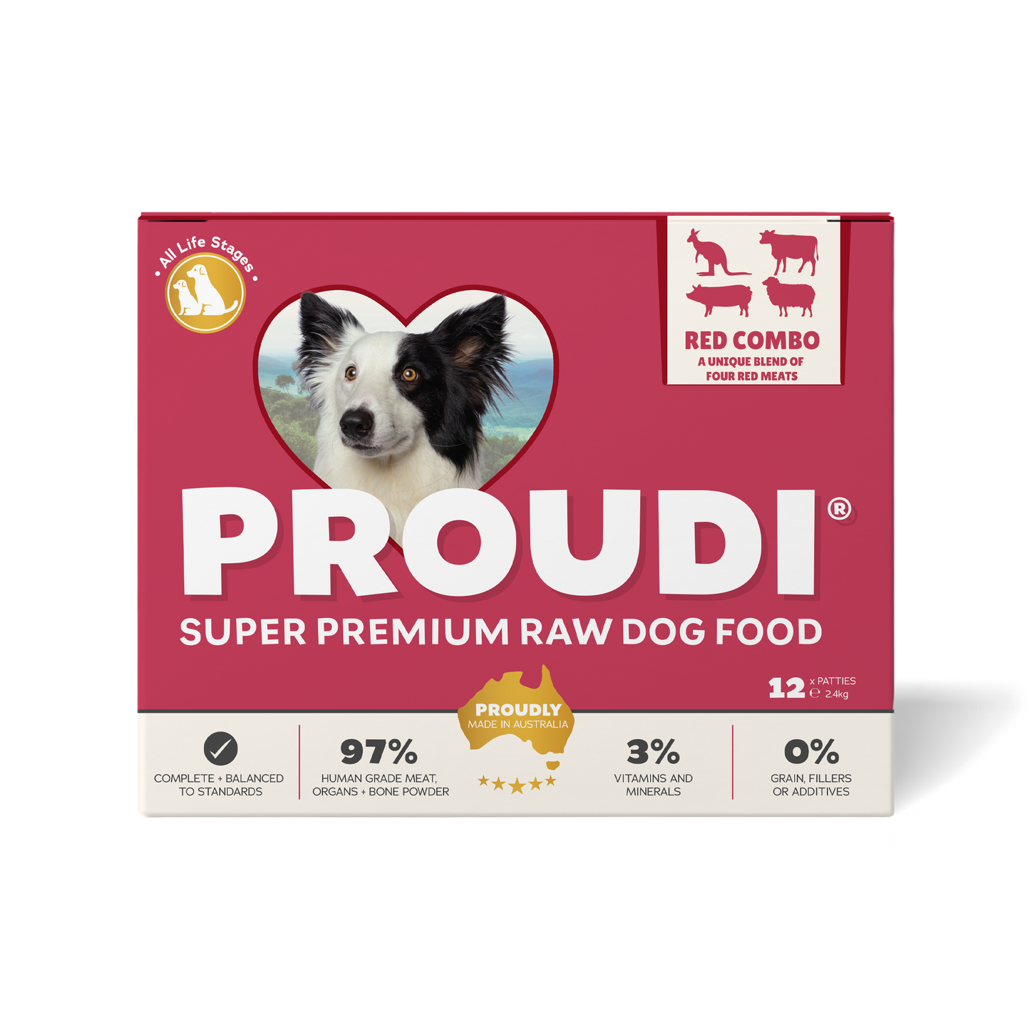 Red Combo Raw Patties for Dogs
