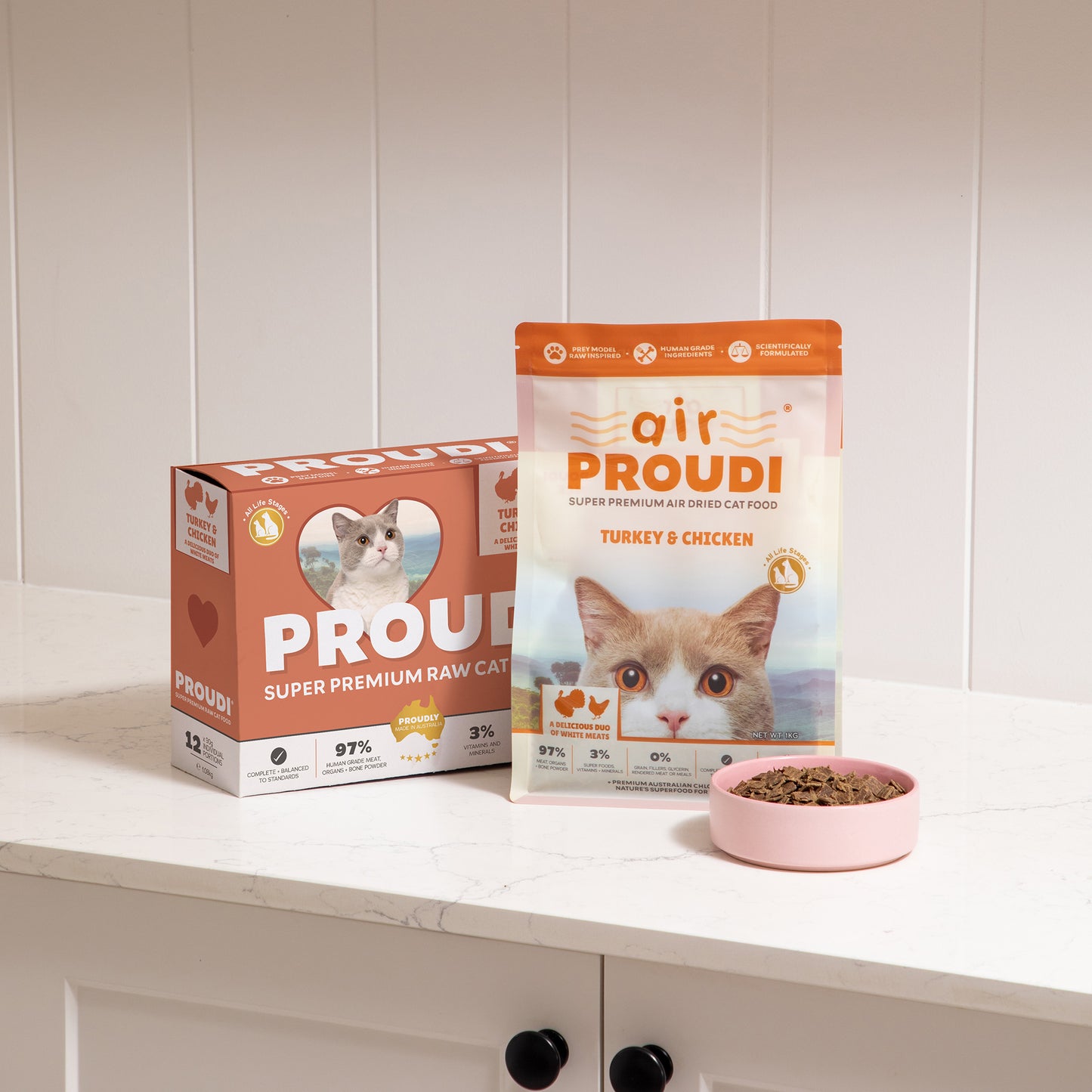 Turkey and Chicken Raw Patties for Cats
